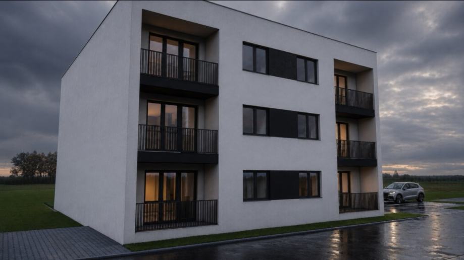 OSIJEK, TVRĐAVICA, dvosoban stan na 2.katu 59,33 m2 + PARKING