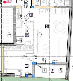 OSIJEK, NOVI GRAD, dvosoban stan u prizemlju 46,32 m2 (S2)
