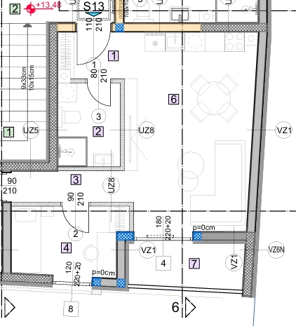OSIJEK, NOVI GRAD trosoban stan na 4.katu 55,43 m2, LIFT (S13)