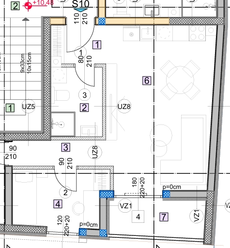 OSIJEK,NOVI GRAD, trosoban stan na 3.katu 55,43 m2, LIFT (S10)
