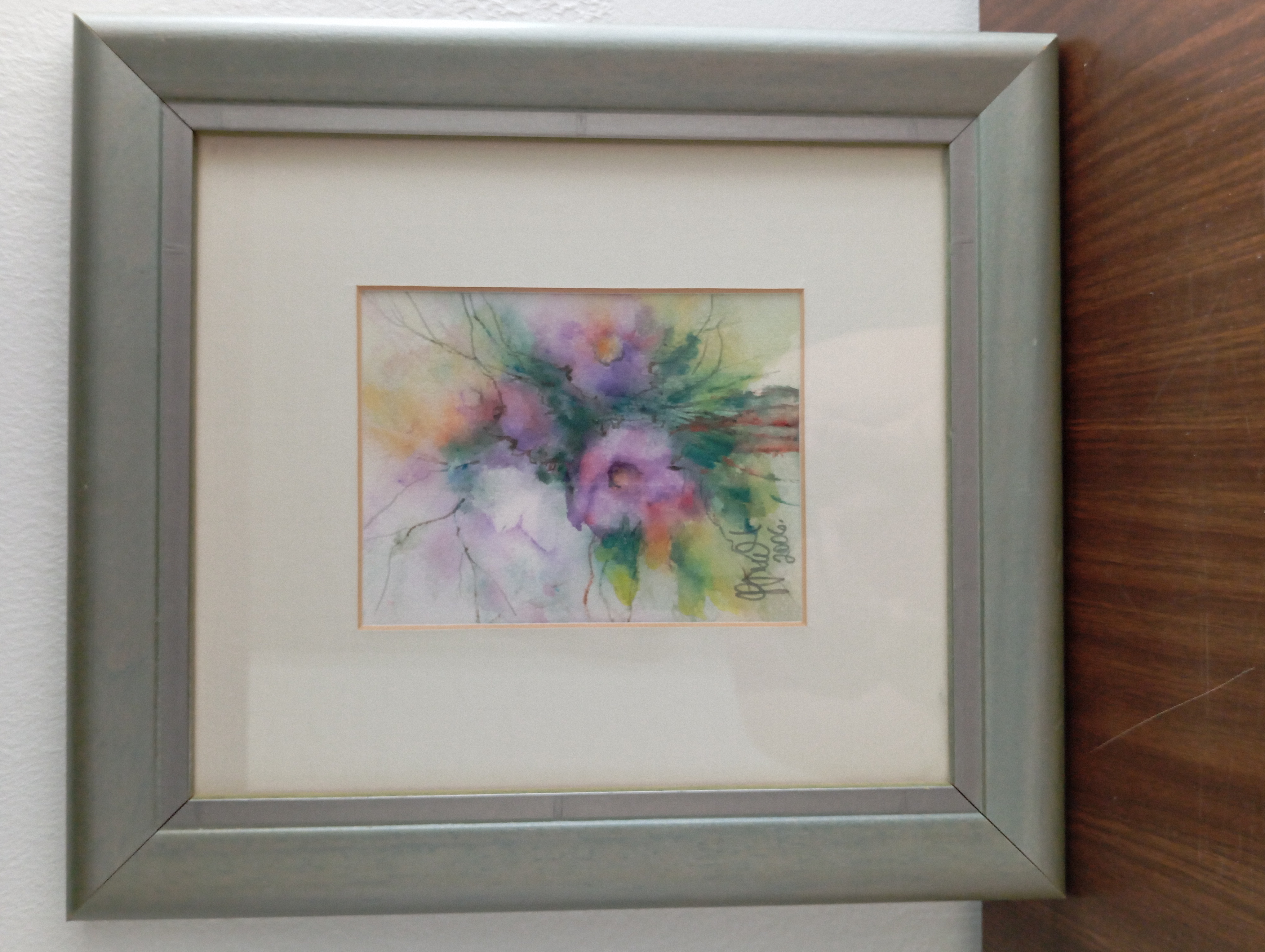 Slika 26x29, akvarel, cvijeće